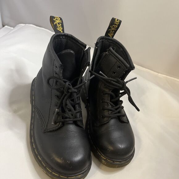 Dr. Martens Other - Dr. Doc Martens Brooklee Baby Toddler Black Leather Boots US Sz 10-very Nice